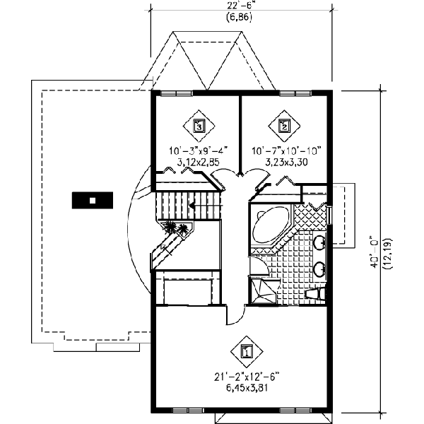 upper floor house blueprint