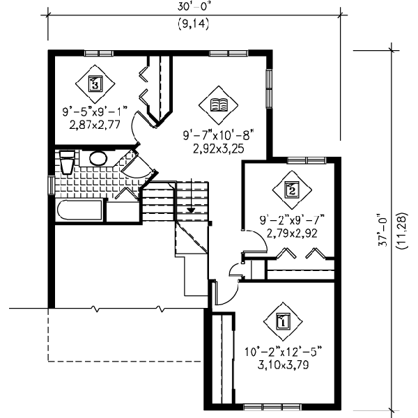upper floor house blueprint