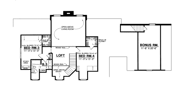 upper floor house blueprint