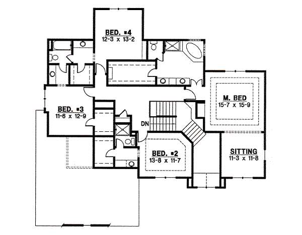 upper floor house blueprint