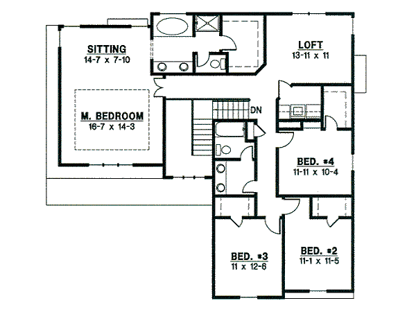 upper floor house blueprint