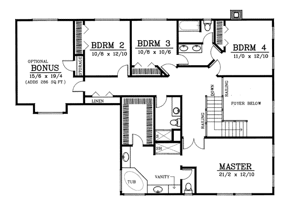 upper floor house blueprint