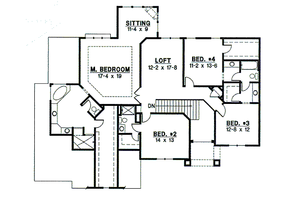 upper floor house blueprint