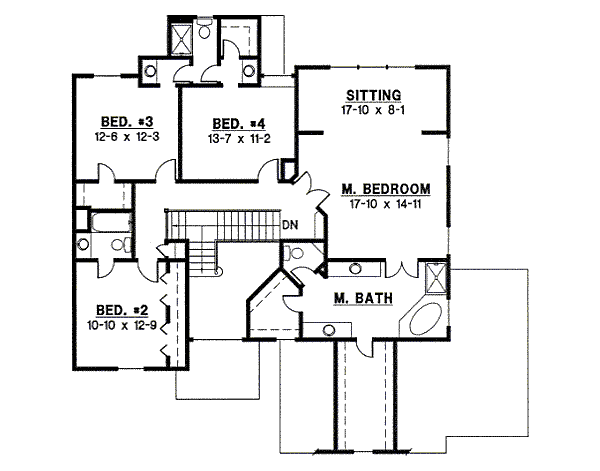 upper floor house blueprint