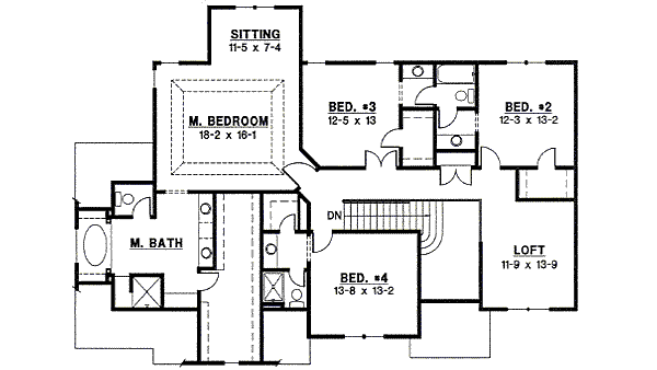 upper floor house blueprint