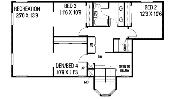 upper floor house blueprint