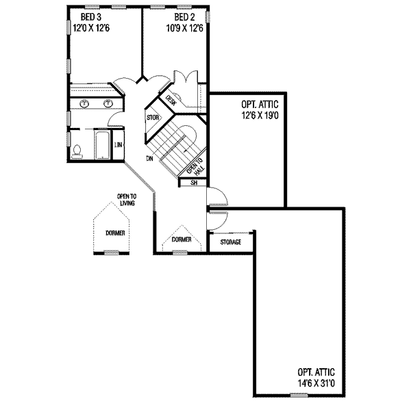 upper floor house blueprint