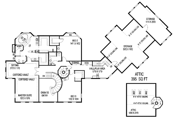 upper floor house blueprint
