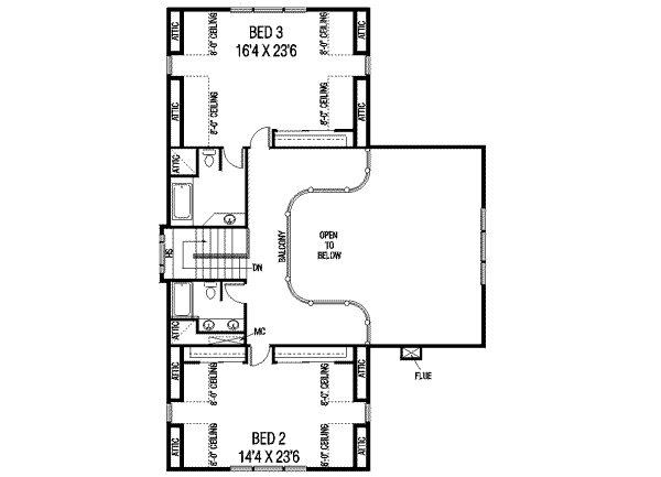 upper floor house blueprint