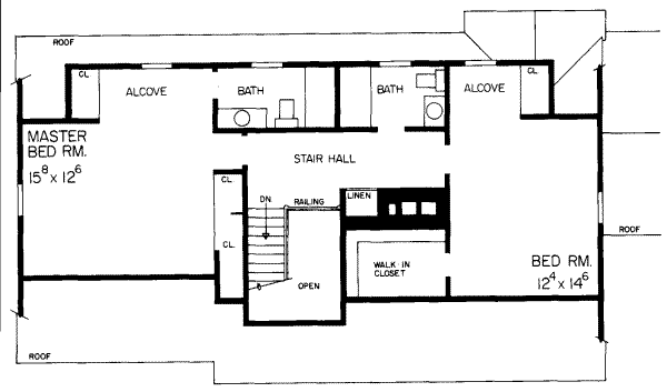 upper floor house blueprint