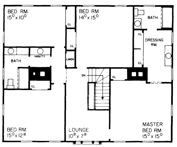 upper floor house blueprint