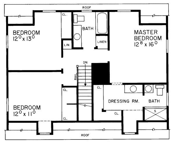 upper floor house blueprint