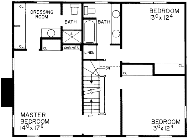 upper floor house blueprint