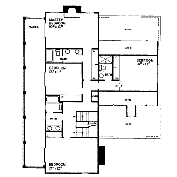 upper floor house blueprint
