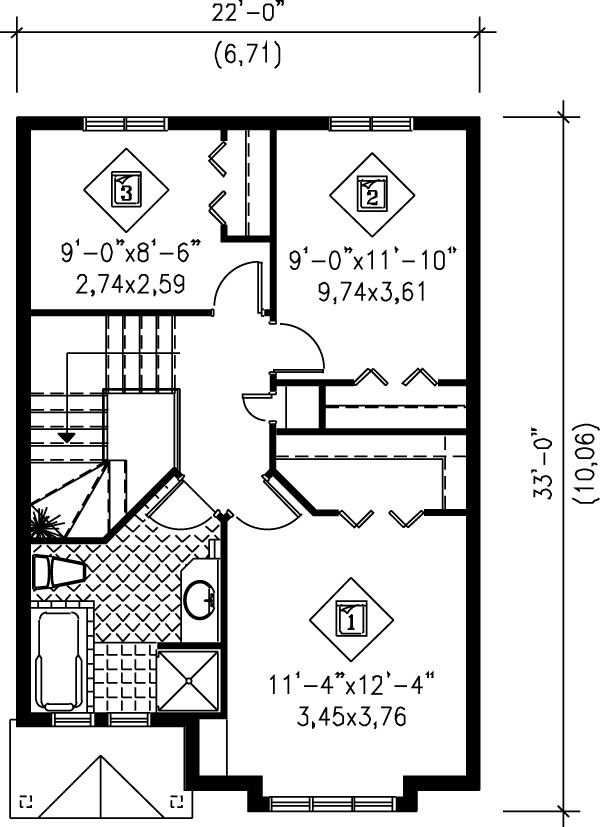 upper floor house blueprint