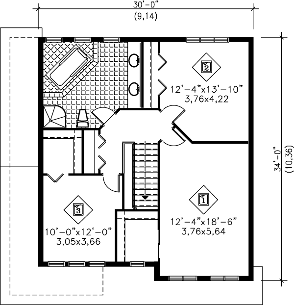 upper floor house blueprint