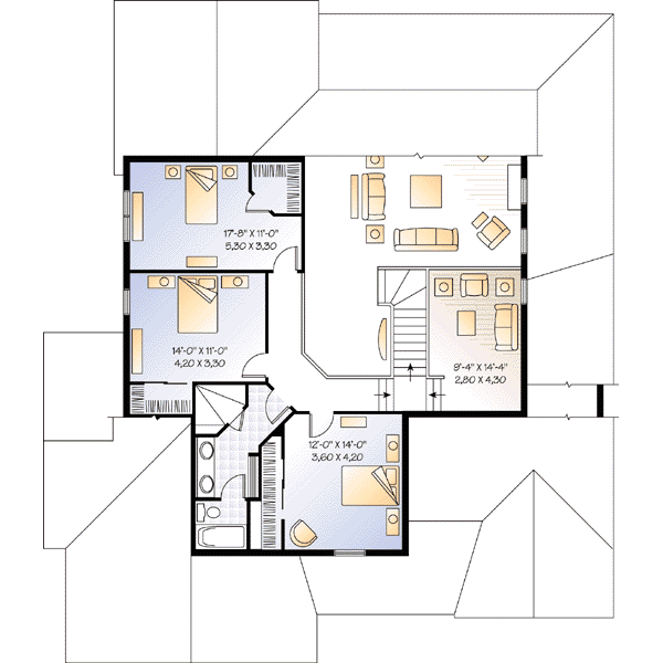 upper floor house blueprint