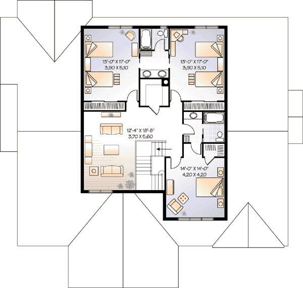 upper floor house blueprint