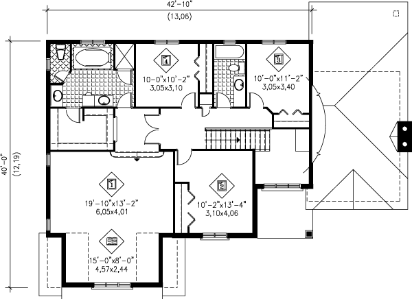 upper floor house blueprint