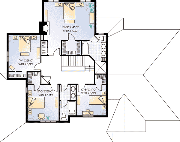 upper floor house blueprint