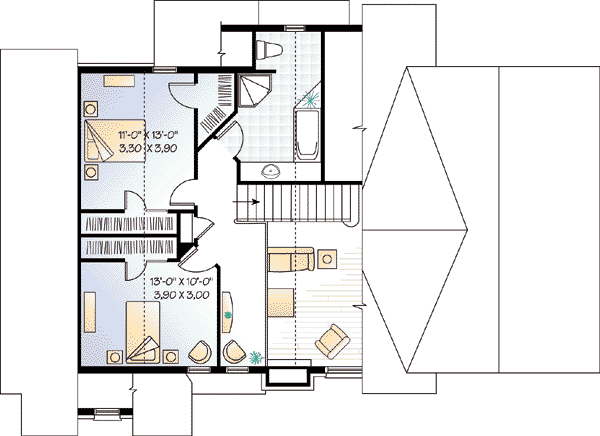 upper floor house blueprint