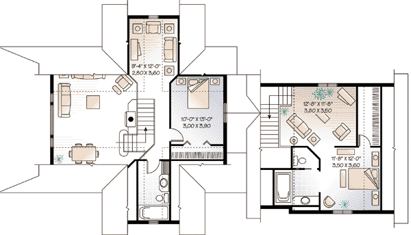 upper floor house blueprint