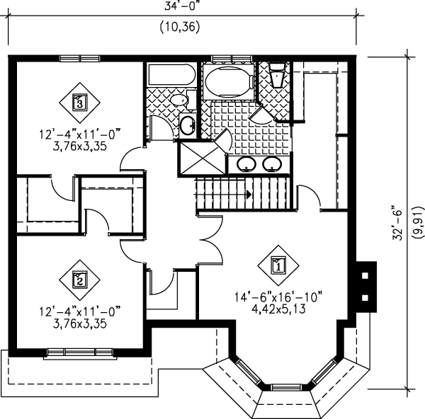 upper floor house blueprint