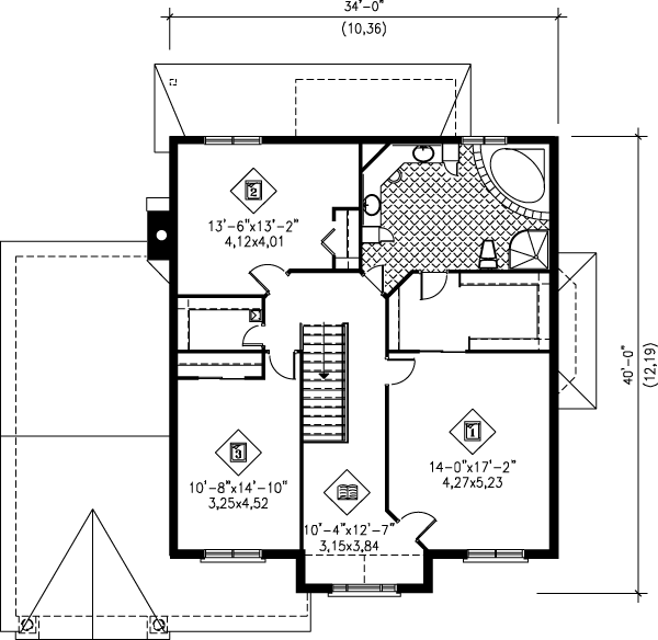 upper floor house blueprint