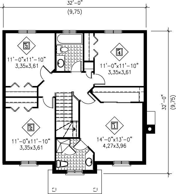 upper floor house blueprint