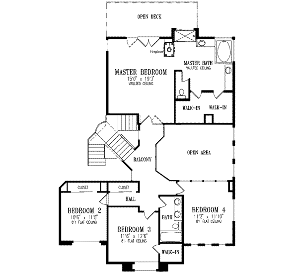 upper floor house blueprint