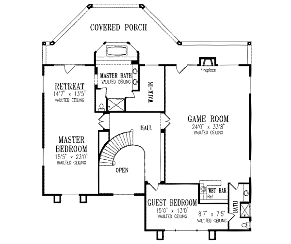 upper floor house blueprint