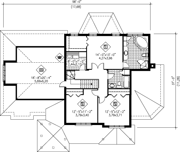 upper floor house blueprint
