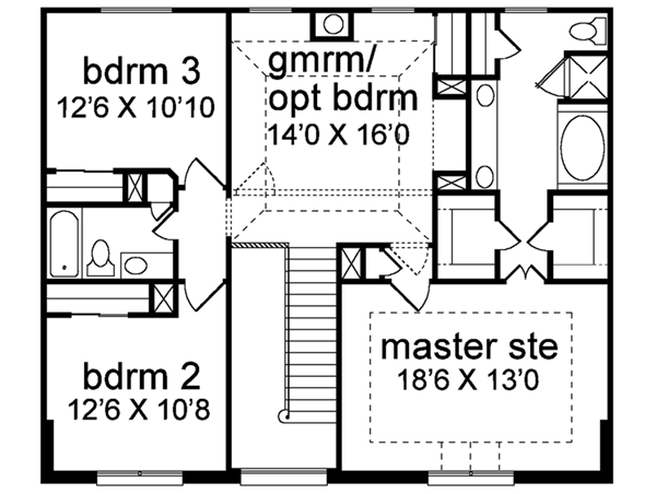 upper floor house blueprint