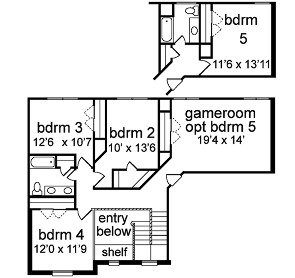 upper floor house blueprint