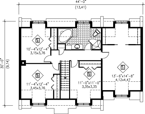 upper floor house blueprint
