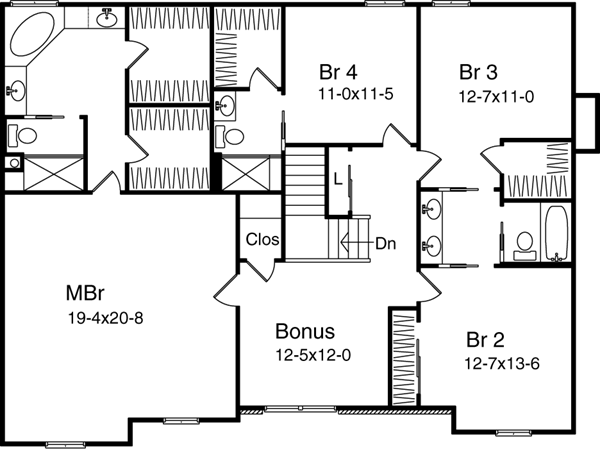 upper floor house blueprint