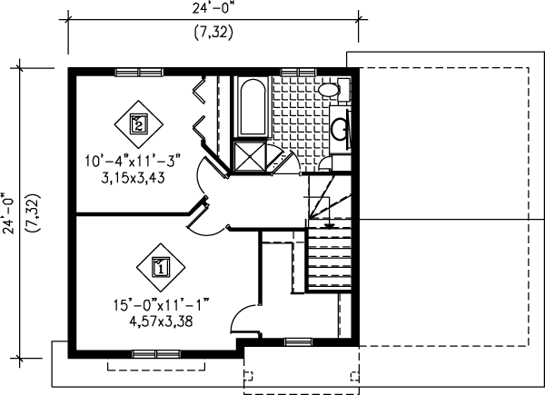 upper floor house blueprint