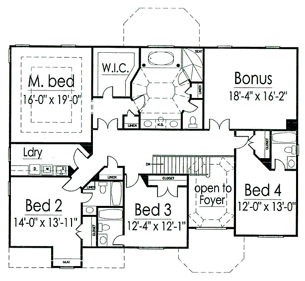 upper floor house blueprint