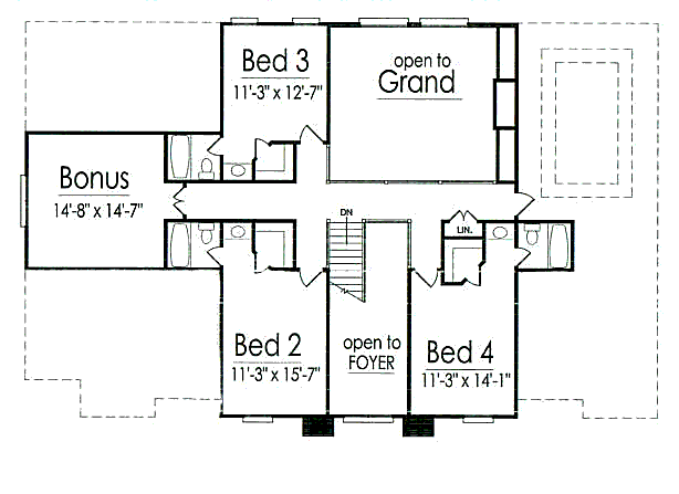 upper floor house blueprint