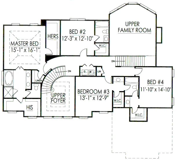 upper floor house blueprint