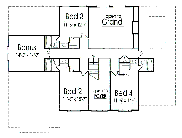upper floor house blueprint