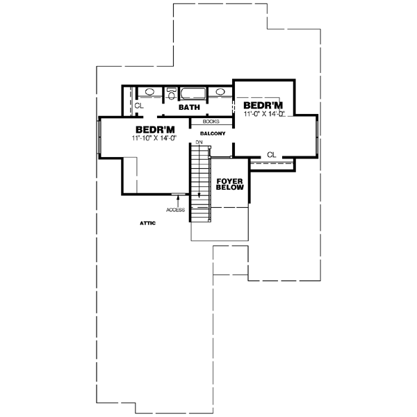 upper floor house blueprint