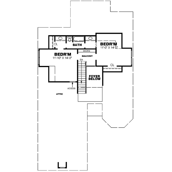 upper floor house blueprint