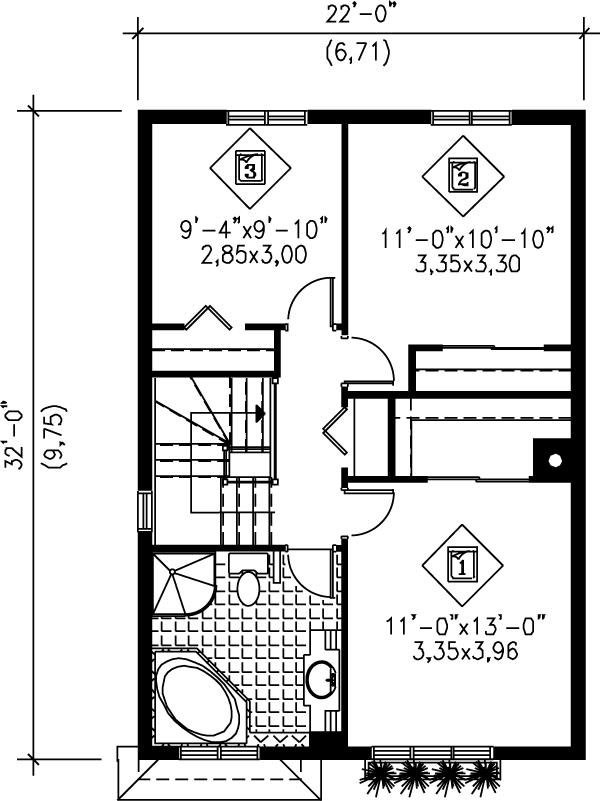 upper floor house blueprint
