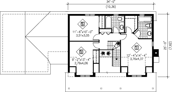 upper floor house blueprint