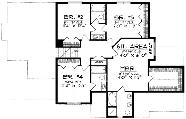 upper floor house blueprint