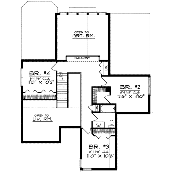 upper floor house blueprint