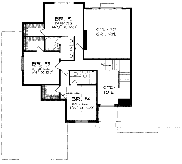 upper floor house blueprint