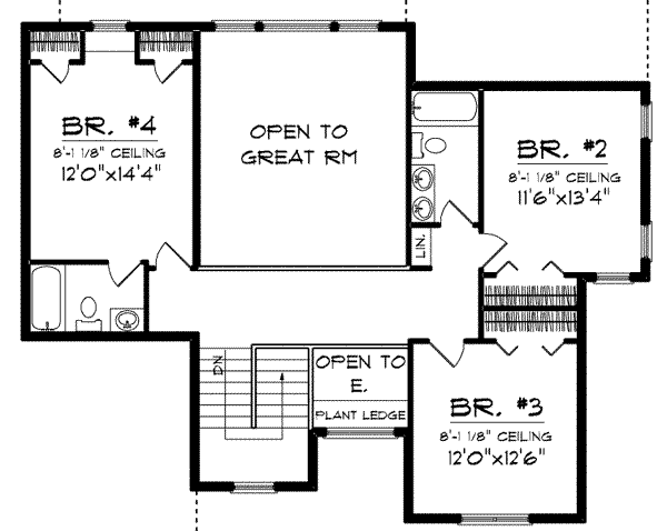 upper floor house blueprint