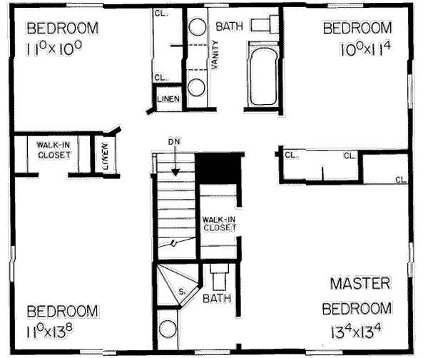 upper floor house blueprint